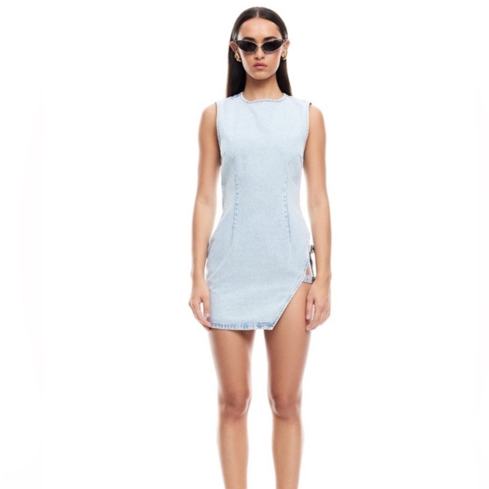 Lioness Sculpted Denim Mini Dress